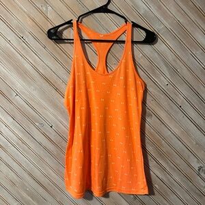 Under Armour Vibrant Orange Racerback Tank Top Mini Logo
